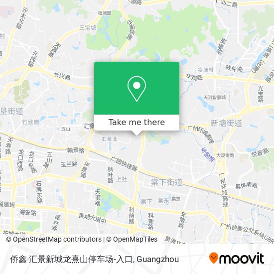 侨鑫·汇景新城龙熹山停车场-入口 map