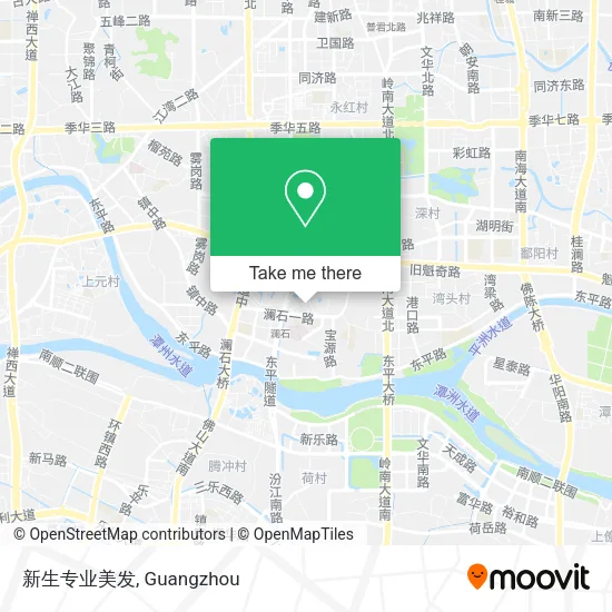 新生专业美发 map
