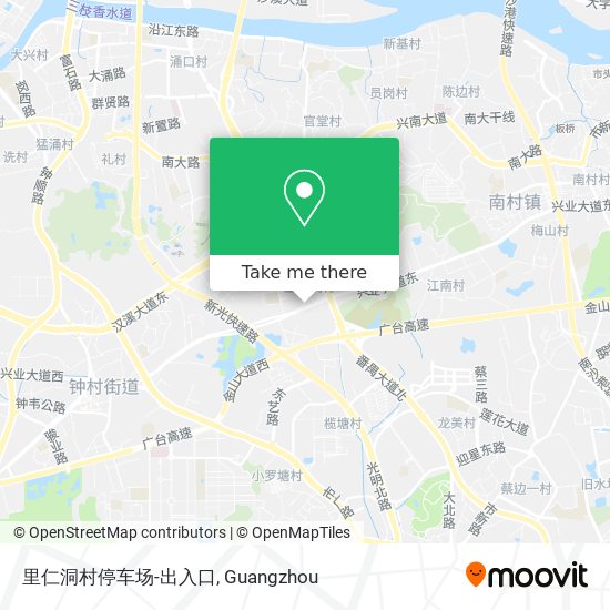 里仁洞村停车场-出入口 map