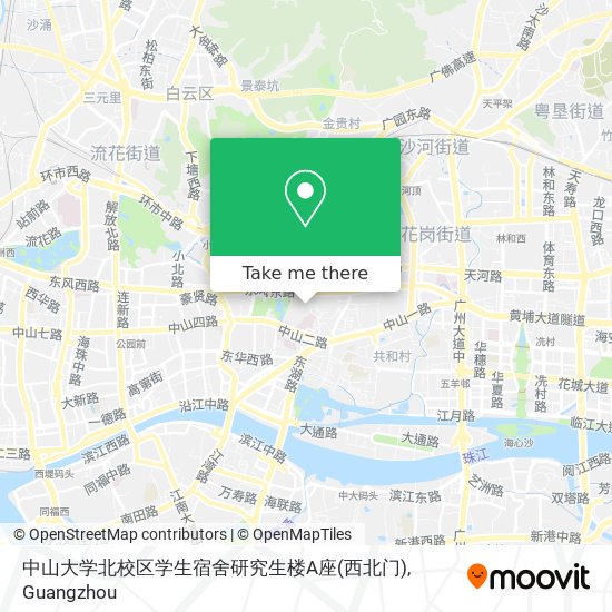 中山大学北校区学生宿舍研究生楼A座(西北门) map