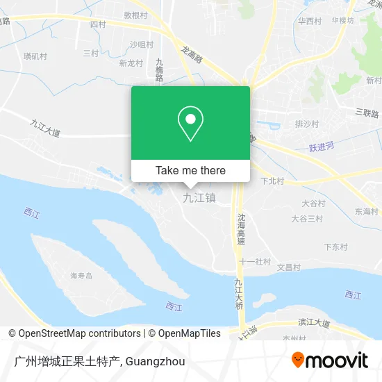 广州增城正果土特产 map