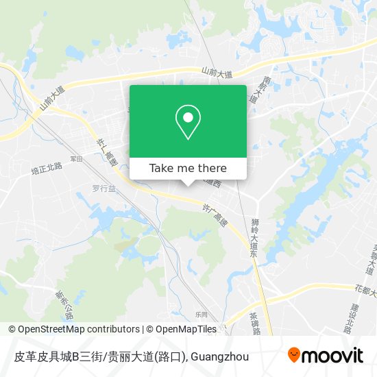 皮革皮具城B三街/贵丽大道(路口) map