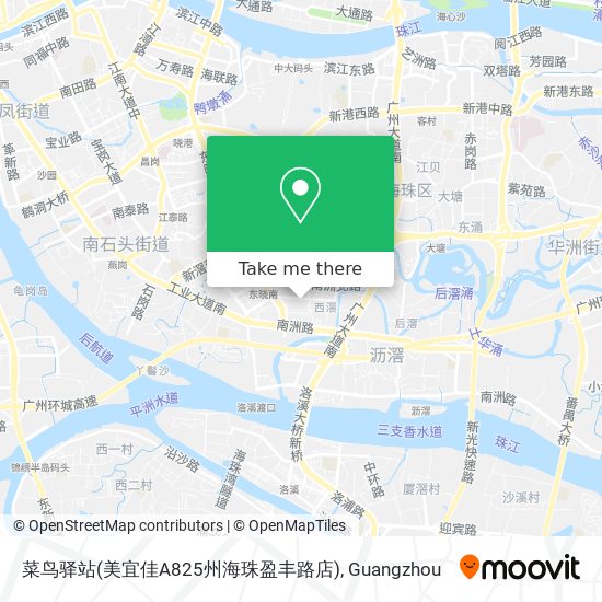 菜鸟驿站(美宜佳A825州海珠盈丰路店) map