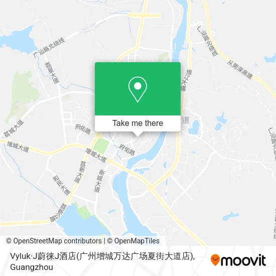 Vyluk·J蔚徕J酒店(广州增城万达广场夏街大道店) map