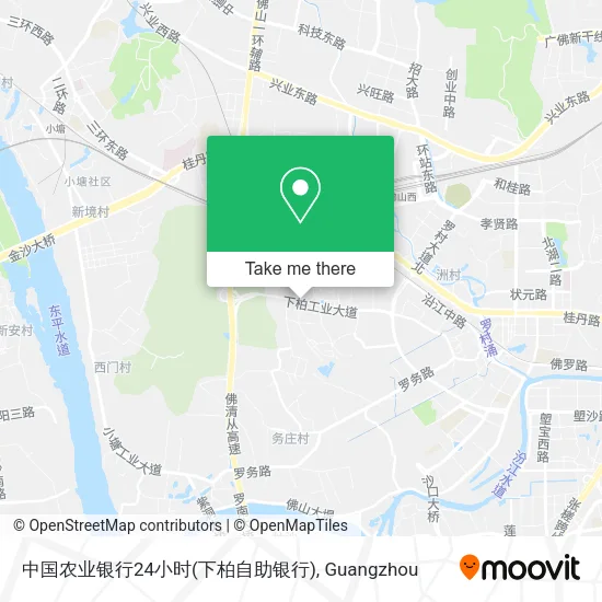 中国农业银行24小时(下柏自助银行) map