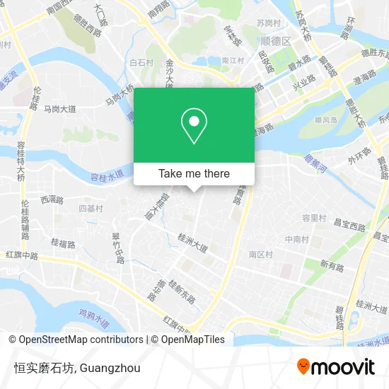 恒实磨石坊 map