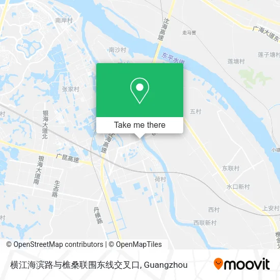 横江海滨路与樵桑联围东线交叉口 map