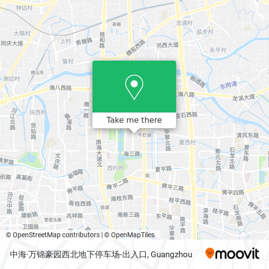 中海·万锦豪园西北地下停车场-出入口 map