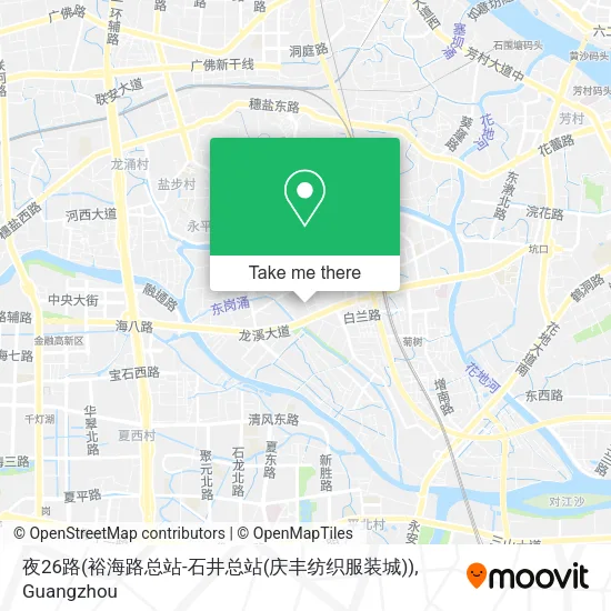 夜26路(裕海路总站-石井总站(庆丰纺织服装城)) map