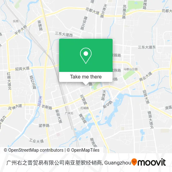 广州右之晋贸易有限公司南亚塑胶经销商 map