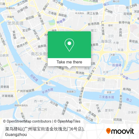 菜鸟驿站(广州瑞宝街道金玫瑰北门6号店) map