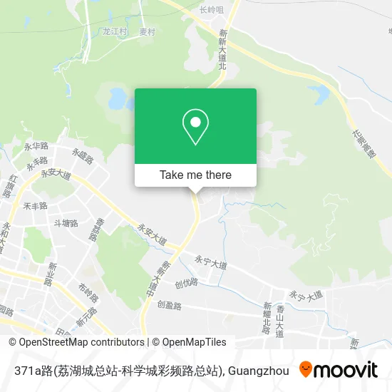 371a路(荔湖城总站-科学城彩频路总站) map