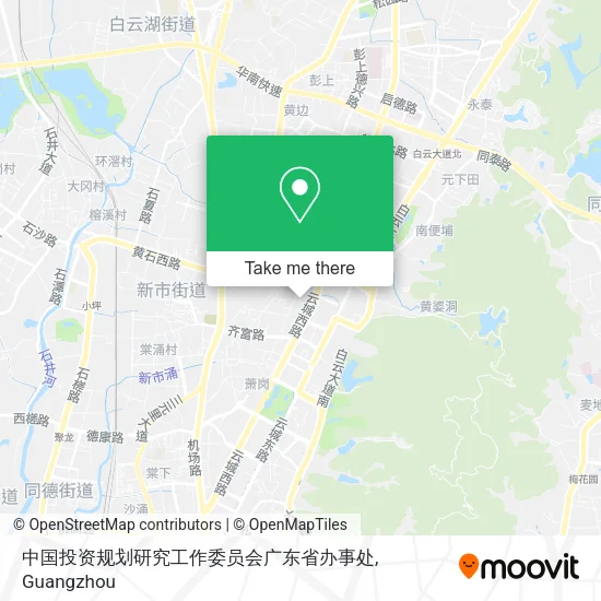 中国投资规划研究工作委员会广东省办事处 map
