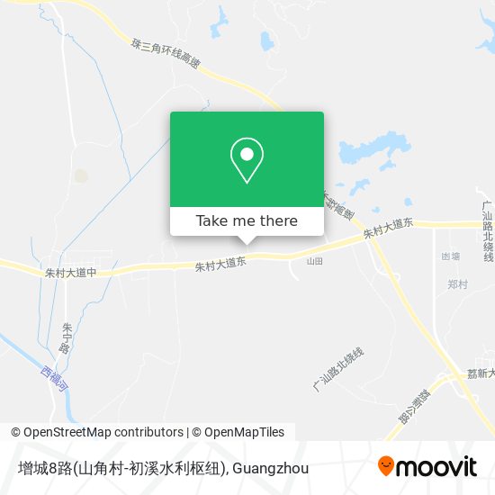增城8路(山角村-初溪水利枢纽) map