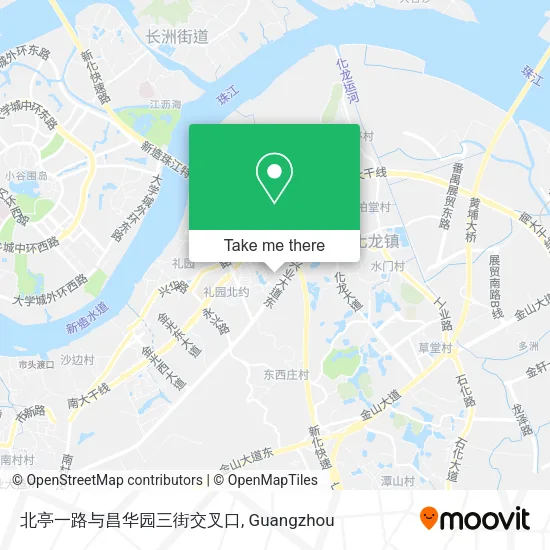 北亭一路与昌华园三街交叉口 map