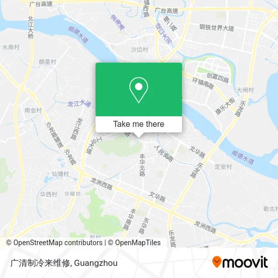 广清制冷来维修 map