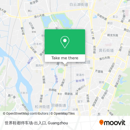 世界鞋都停车场-出入口 map