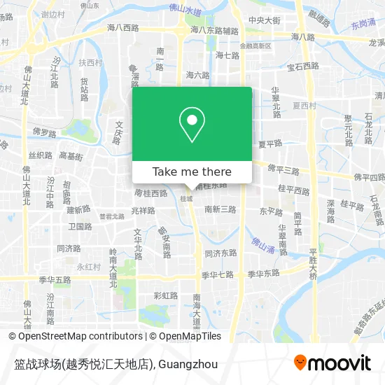 篮战球场(越秀悦汇天地店) map
