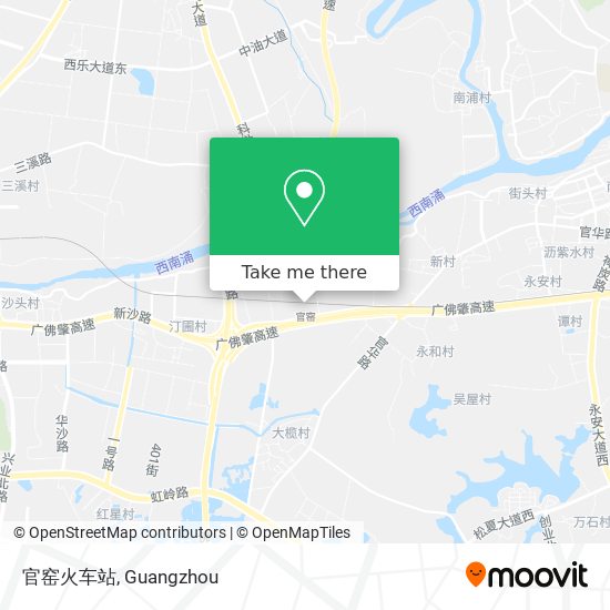 官窑火车站 map