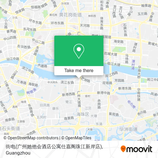 街电(广州她他会酒店公寓仕嘉阁珠江新岸店) map