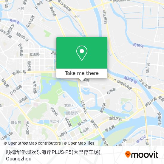 顺德华侨城欢乐海岸PLUS-P5(大巴停车场) map