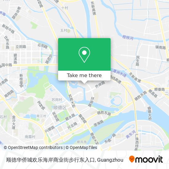 顺德华侨城欢乐海岸商业街步行东入口 map