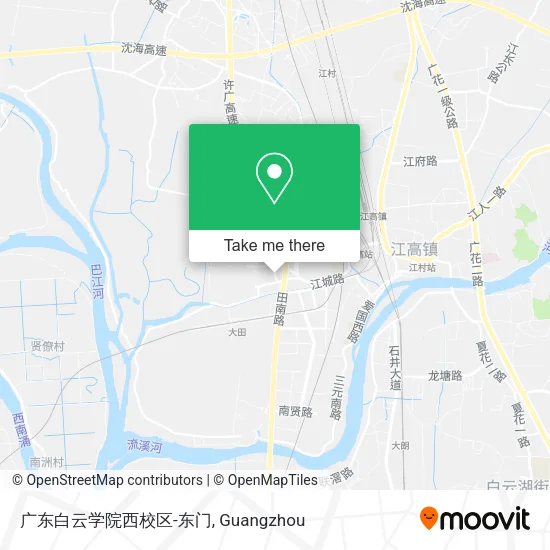 广东白云学院西校区-东门 map