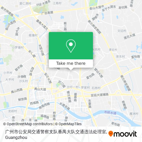 广州市公安局交通警察支队番禺大队交通违法处理室 map