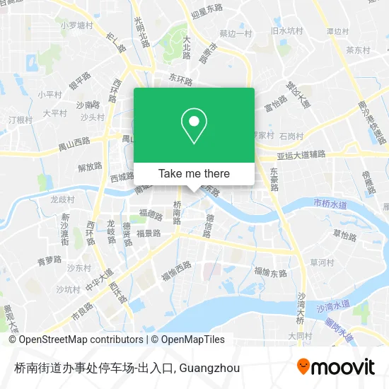 桥南街道办事处停车场-出入口 map