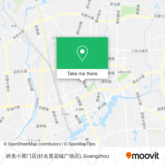 婷美小屋门店(好名显花城广场店) map