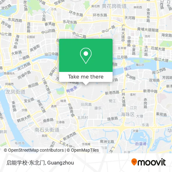 启能学校-东北门 map