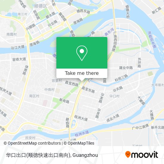华口出口(顺德快速出口南向) map