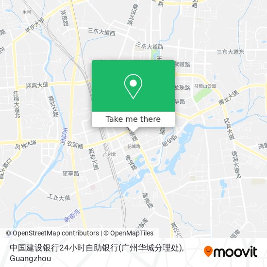 中国建设银行24小时自助银行(广州华城分理处) map
