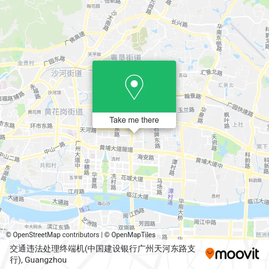 交通违法处理终端机(中国建设银行广州天河东路支行) map