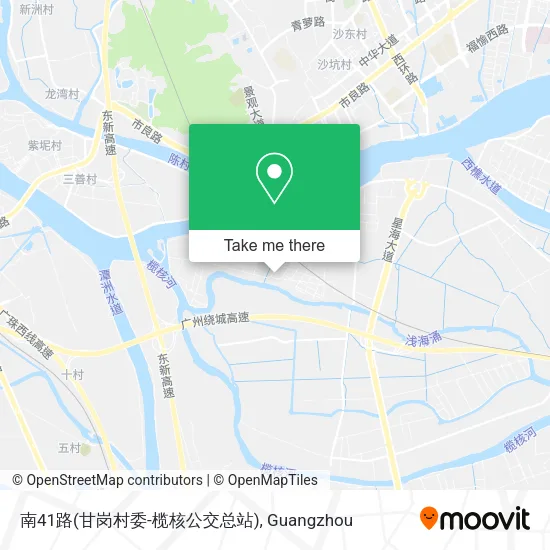 南41路(甘岗村委-榄核公交总站) map