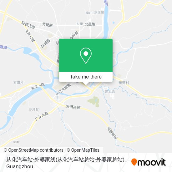 从化汽车站-外婆家线(从化汽车站总站-外婆家总站) map