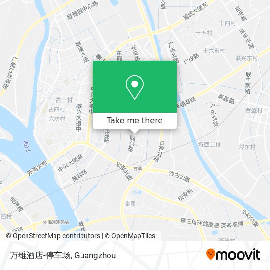 万维酒店-停车场 map