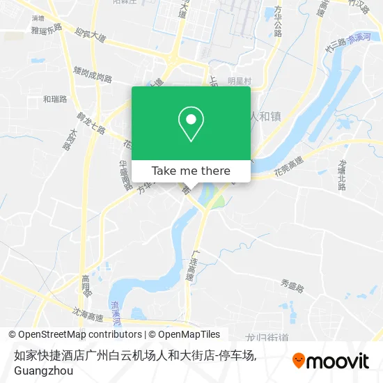 如家快捷酒店广州白云机场人和大街店-停车场 map