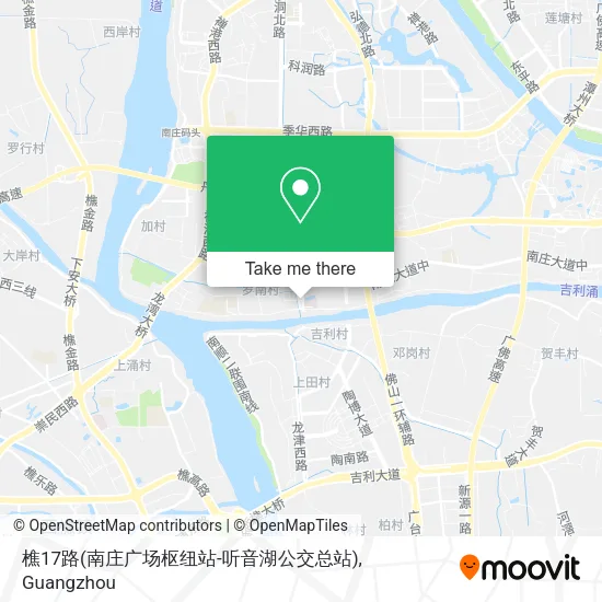 樵17路(南庄广场枢纽站-听音湖公交总站) map