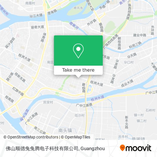 佛山顺德兔兔腾电子科技有限公司 map
