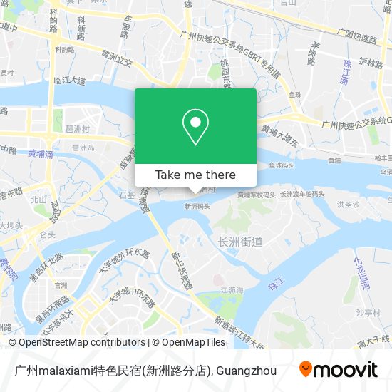 广州malaxiami特色民宿(新洲路分店) map