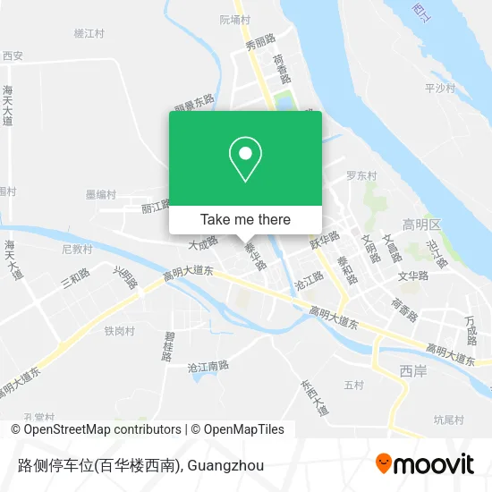 路侧停车位(百华楼西南) map