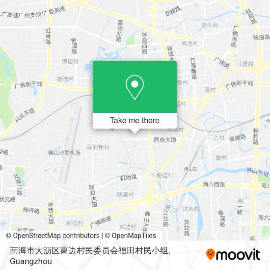 南海市大沥区曹边村民委员会福田村民小组 map
