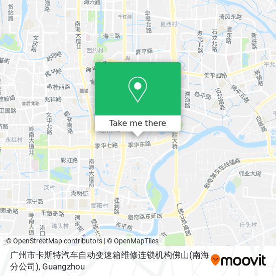 广州市卡斯特汽车自动变速箱维修连锁机构佛山(南海分公司) map
