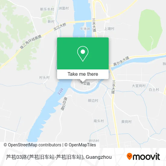 芦苞03路(芦苞旧车站-芦苞旧车站) map