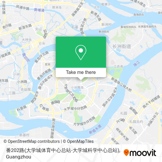 番202路(大学城体育中心总站-大学城科学中心总站) map