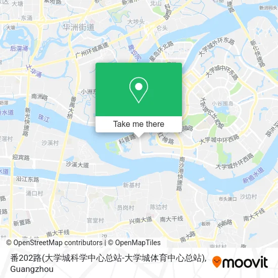 番202路(大学城科学中心总站-大学城体育中心总站) map
