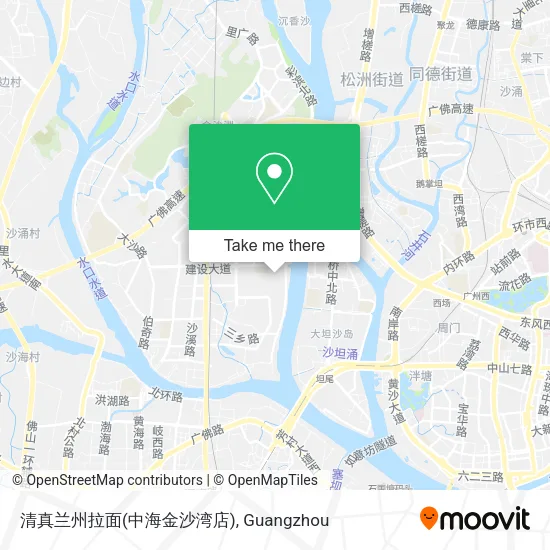 清真兰州拉面(中海金沙湾店) map