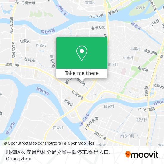 顺德区公安局容桂分局交警中队停车场-出入口 map