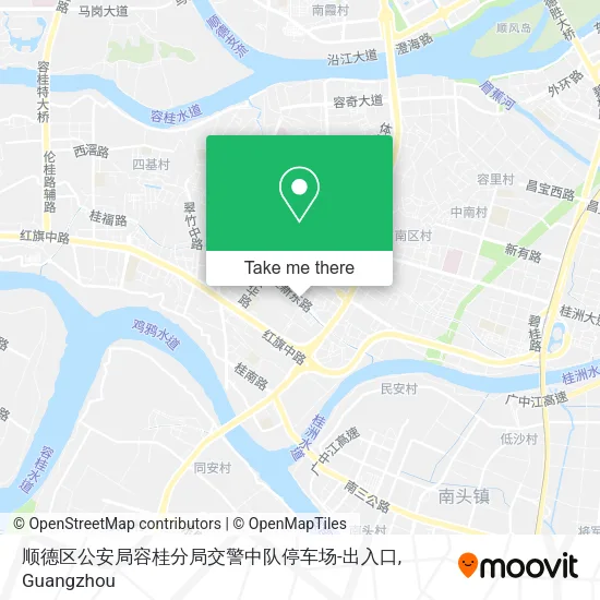 顺德区公安局容桂分局交警中队停车场-出入口 map